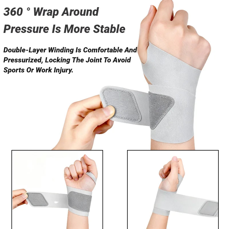 Adjustable Ultra Thin Wrist Strap Sprains Pain Relief Breathable Support for Gym Exercise Arthritis Tendonitis Carpal Tunnel